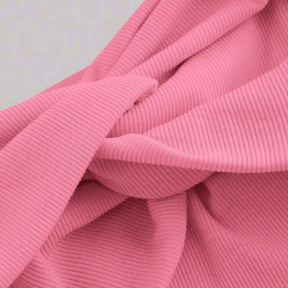 Women's Solid Color Off Shoulder Twist Minimalist Blouse, Casual Daily Wear - Picture 3 of 4